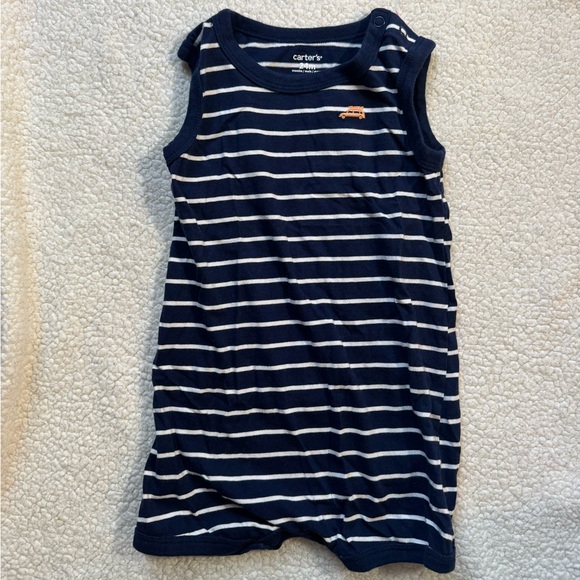 Carter's Other - Carter's Navy and White Striped Tank Top